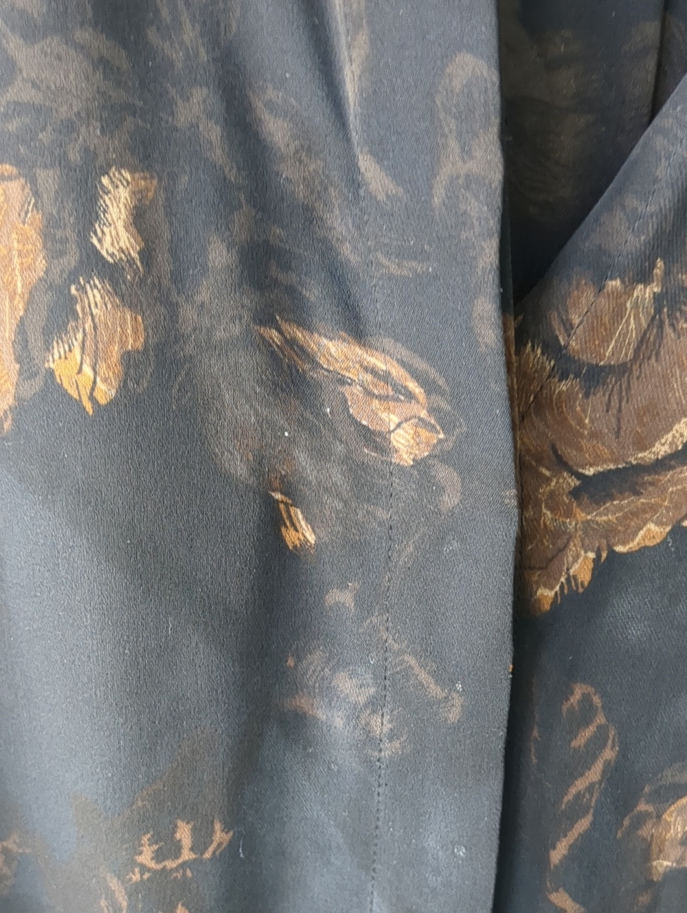Wilfred Black Long Sleeve Floral Tunic Dress with Brown Print - Picture 10 of 11